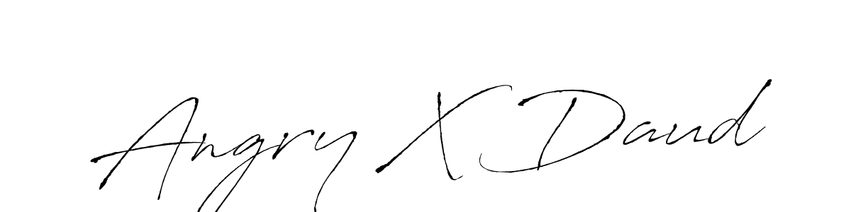 Also we have Angry X Daud name is the best signature style. Create professional handwritten signature collection using Antro_Vectra autograph style. Angry X Daud signature style 6 images and pictures png