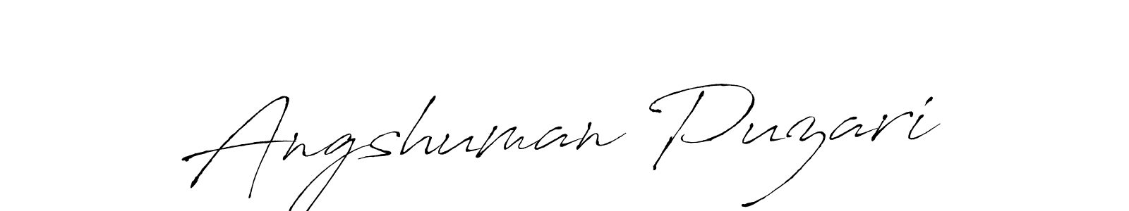 It looks lik you need a new signature style for name Angshuman Puzari. Design unique handwritten (Antro_Vectra) signature with our free signature maker in just a few clicks. Angshuman Puzari signature style 6 images and pictures png