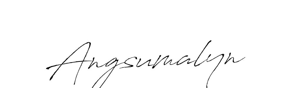 Make a beautiful signature design for name Angsumalyn. With this signature (Antro_Vectra) style, you can create a handwritten signature for free. Angsumalyn signature style 6 images and pictures png