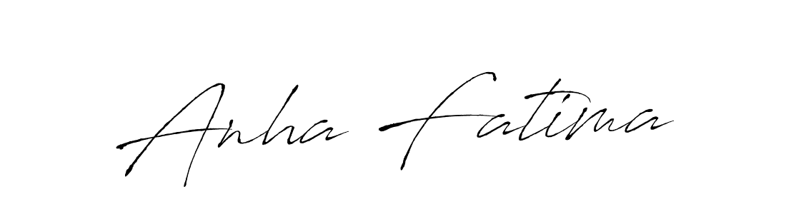 Make a beautiful signature design for name Anha Fatima. With this signature (Antro_Vectra) style, you can create a handwritten signature for free. Anha Fatima signature style 6 images and pictures png
