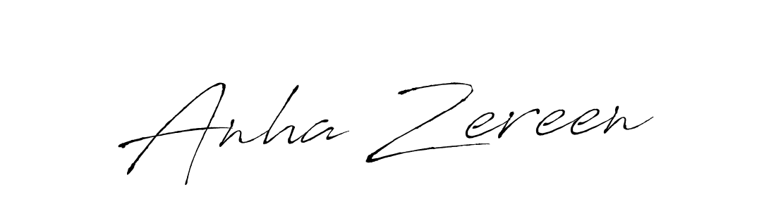 Create a beautiful signature design for name Anha Zereen. With this signature (Antro_Vectra) fonts, you can make a handwritten signature for free. Anha Zereen signature style 6 images and pictures png