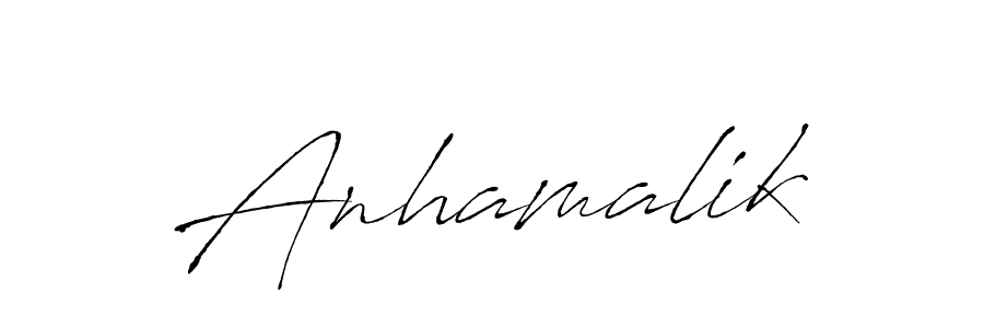 The best way (Antro_Vectra) to make a short signature is to pick only two or three words in your name. The name Anhamalik include a total of six letters. For converting this name. Anhamalik signature style 6 images and pictures png