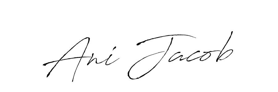 Make a beautiful signature design for name Ani Jacob. With this signature (Antro_Vectra) style, you can create a handwritten signature for free. Ani Jacob signature style 6 images and pictures png