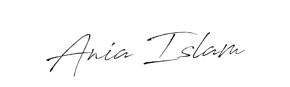 Ania Islam stylish signature style. Best Handwritten Sign (Antro_Vectra) for my name. Handwritten Signature Collection Ideas for my name Ania Islam. Ania Islam signature style 6 images and pictures png