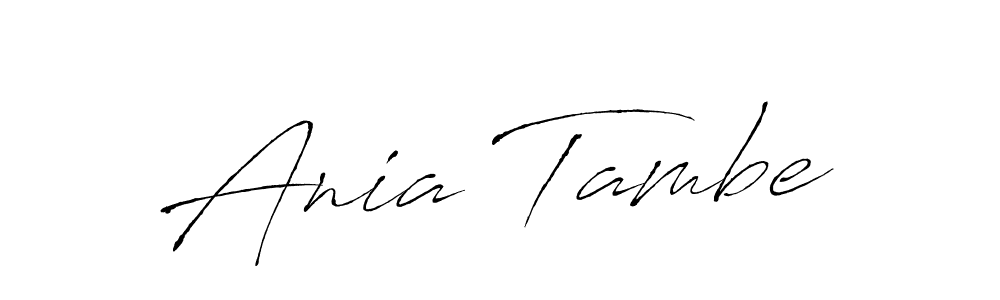 Ania Tambe stylish signature style. Best Handwritten Sign (Antro_Vectra) for my name. Handwritten Signature Collection Ideas for my name Ania Tambe. Ania Tambe signature style 6 images and pictures png