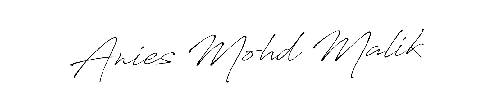 Make a beautiful signature design for name Anies Mohd Malik. Use this online signature maker to create a handwritten signature for free. Anies Mohd Malik signature style 6 images and pictures png