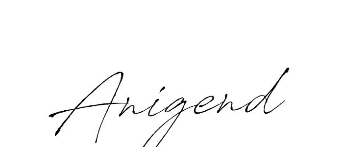 The best way (Antro_Vectra) to make a short signature is to pick only two or three words in your name. The name Anigend include a total of six letters. For converting this name. Anigend signature style 6 images and pictures png