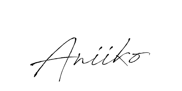 Once you've used our free online signature maker to create your best signature Antro_Vectra style, it's time to enjoy all of the benefits that Aniiko name signing documents. Aniiko signature style 6 images and pictures png