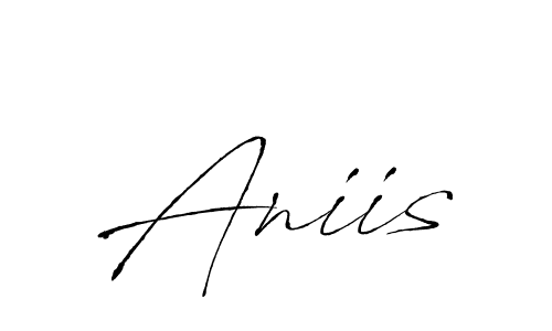 Use a signature maker to create a handwritten signature online. With this signature software, you can design (Antro_Vectra) your own signature for name Aniis. Aniis signature style 6 images and pictures png