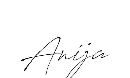 How to make Anija signature? Antro_Vectra is a professional autograph style. Create handwritten signature for Anija name. Anija signature style 6 images and pictures png