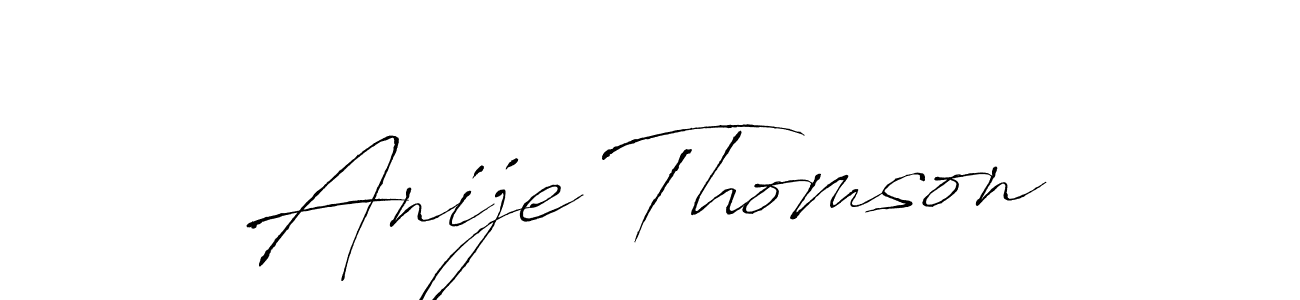 Create a beautiful signature design for name Anije Thomson. With this signature (Antro_Vectra) fonts, you can make a handwritten signature for free. Anije Thomson signature style 6 images and pictures png