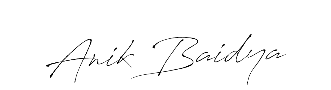 Create a beautiful signature design for name Anik Baidya. With this signature (Antro_Vectra) fonts, you can make a handwritten signature for free. Anik Baidya signature style 6 images and pictures png