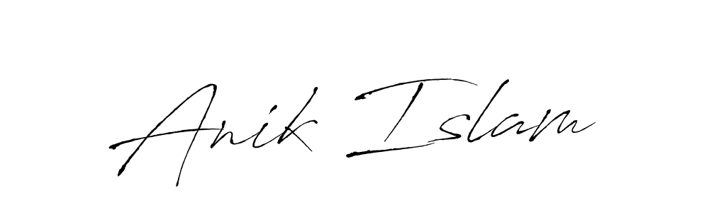 How to make Anik Islam signature? Antro_Vectra is a professional autograph style. Create handwritten signature for Anik Islam name. Anik Islam signature style 6 images and pictures png