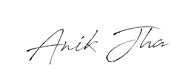 How to make Anik Jha name signature. Use Antro_Vectra style for creating short signs online. This is the latest handwritten sign. Anik Jha signature style 6 images and pictures png