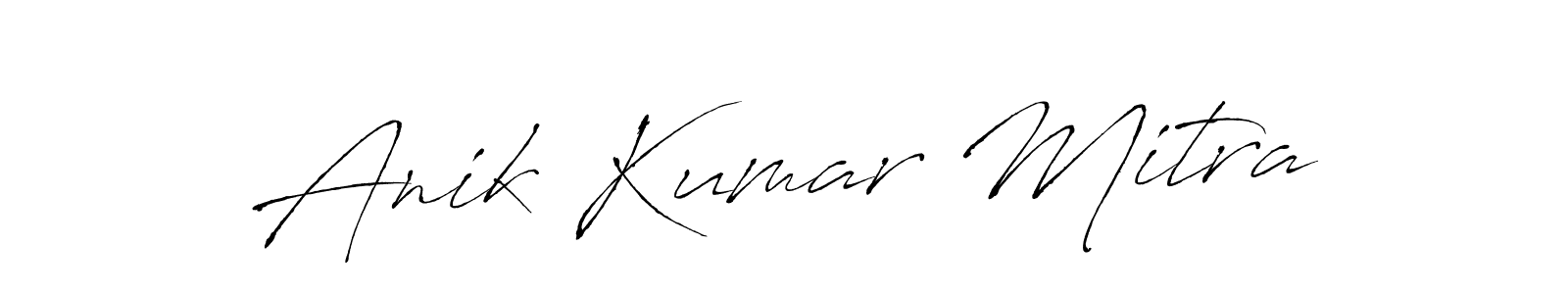 The best way (Antro_Vectra) to make a short signature is to pick only two or three words in your name. The name Anik Kumar Mitra include a total of six letters. For converting this name. Anik Kumar Mitra signature style 6 images and pictures png