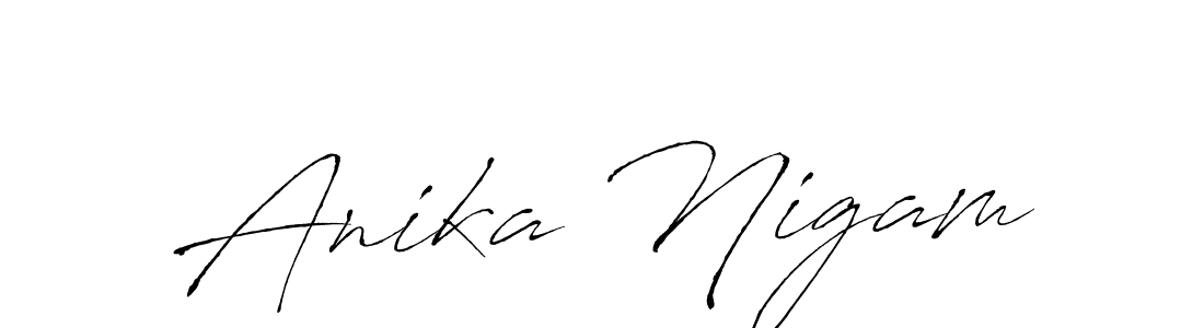 Also we have Anika Nigam name is the best signature style. Create professional handwritten signature collection using Antro_Vectra autograph style. Anika Nigam signature style 6 images and pictures png