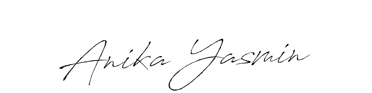 Create a beautiful signature design for name Anika Yasmin. With this signature (Antro_Vectra) fonts, you can make a handwritten signature for free. Anika Yasmin signature style 6 images and pictures png