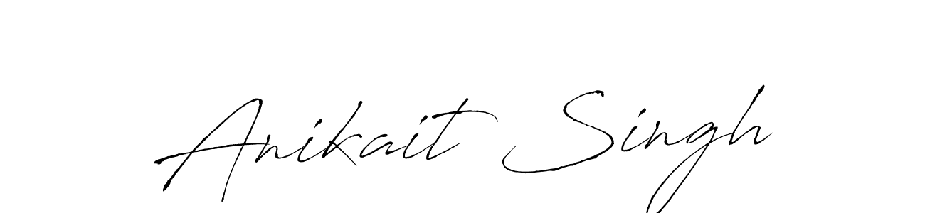 You should practise on your own different ways (Antro_Vectra) to write your name (Anikait Singh) in signature. don't let someone else do it for you. Anikait Singh signature style 6 images and pictures png