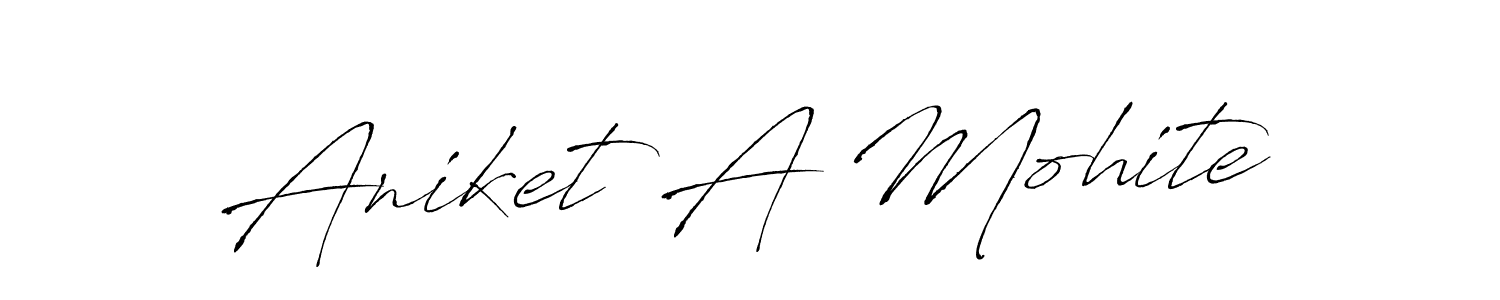 Make a beautiful signature design for name Aniket A Mohite. With this signature (Antro_Vectra) style, you can create a handwritten signature for free. Aniket A Mohite signature style 6 images and pictures png