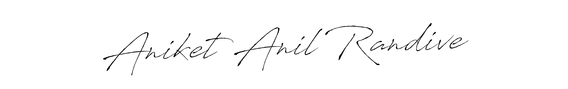 Make a short Aniket Anil Randive signature style. Manage your documents anywhere anytime using Antro_Vectra. Create and add eSignatures, submit forms, share and send files easily. Aniket Anil Randive signature style 6 images and pictures png