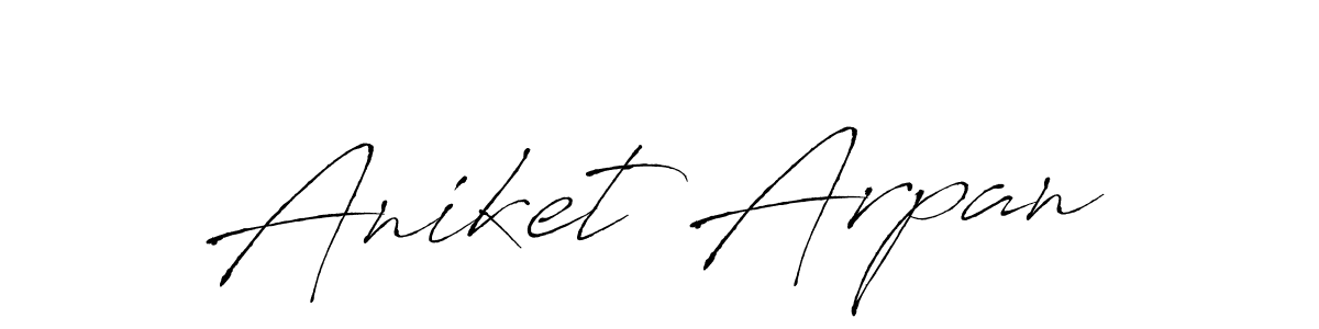The best way (Antro_Vectra) to make a short signature is to pick only two or three words in your name. The name Aniket Arpan include a total of six letters. For converting this name. Aniket Arpan signature style 6 images and pictures png