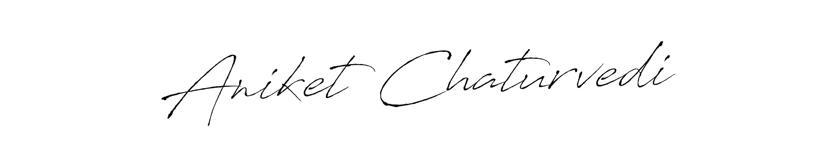 How to make Aniket Chaturvedi name signature. Use Antro_Vectra style for creating short signs online. This is the latest handwritten sign. Aniket Chaturvedi signature style 6 images and pictures png