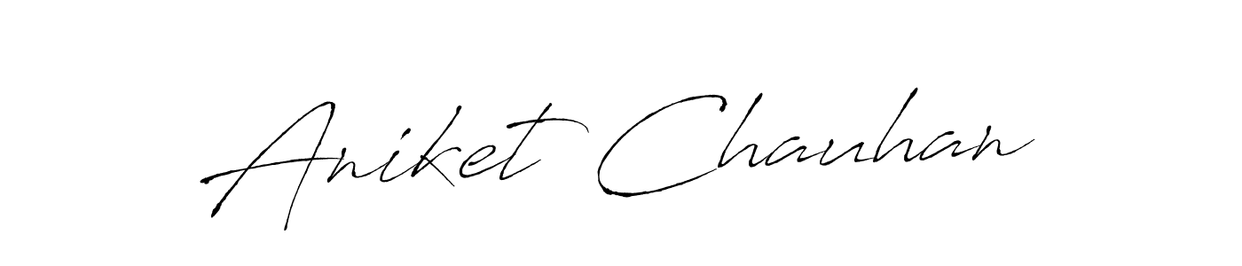 The best way (Antro_Vectra) to make a short signature is to pick only two or three words in your name. The name Aniket Chauhan include a total of six letters. For converting this name. Aniket Chauhan signature style 6 images and pictures png