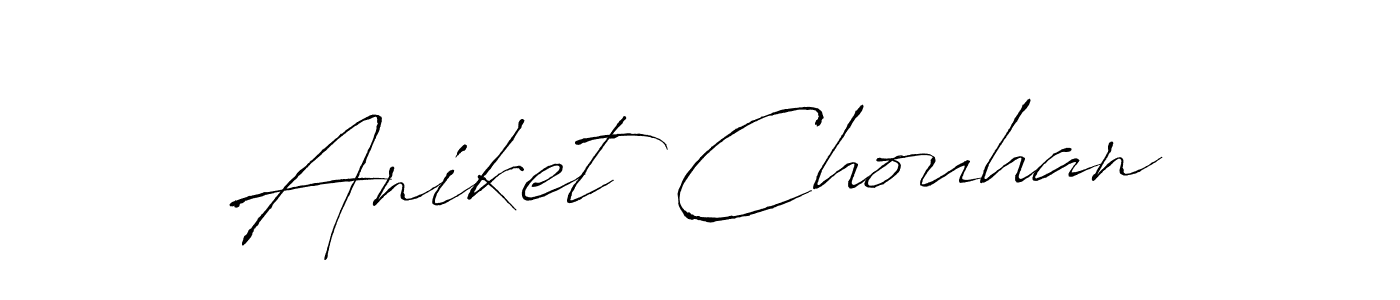 How to make Aniket Chouhan name signature. Use Antro_Vectra style for creating short signs online. This is the latest handwritten sign. Aniket Chouhan signature style 6 images and pictures png