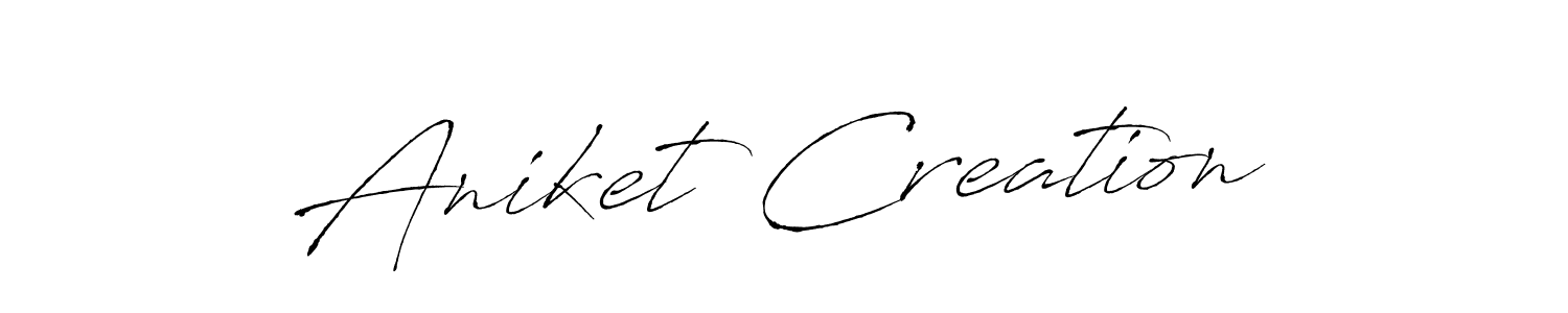 Use a signature maker to create a handwritten signature online. With this signature software, you can design (Antro_Vectra) your own signature for name Aniket Creation. Aniket Creation signature style 6 images and pictures png