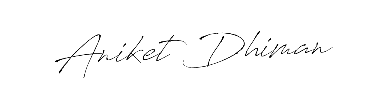 You can use this online signature creator to create a handwritten signature for the name Aniket Dhiman. This is the best online autograph maker. Aniket Dhiman signature style 6 images and pictures png