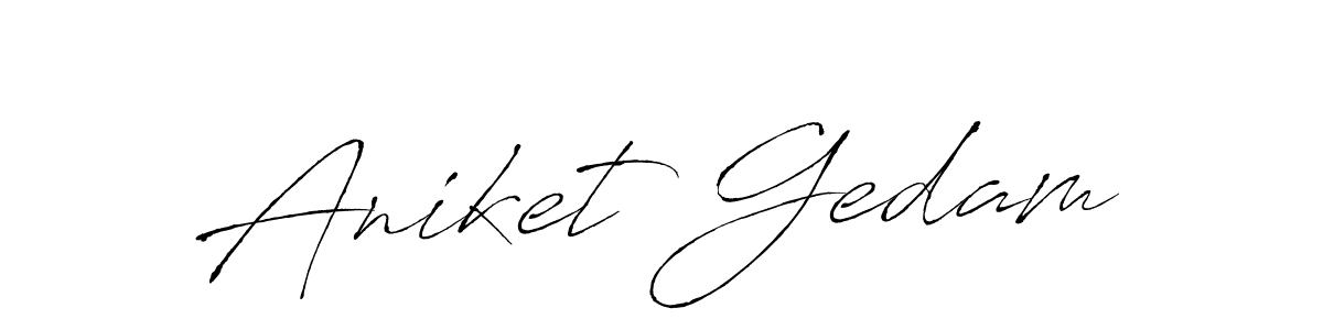 How to make Aniket Gedam signature? Antro_Vectra is a professional autograph style. Create handwritten signature for Aniket Gedam name. Aniket Gedam signature style 6 images and pictures png
