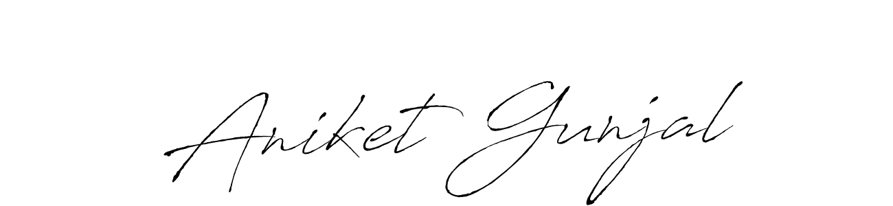 You can use this online signature creator to create a handwritten signature for the name Aniket Gunjal. This is the best online autograph maker. Aniket Gunjal signature style 6 images and pictures png