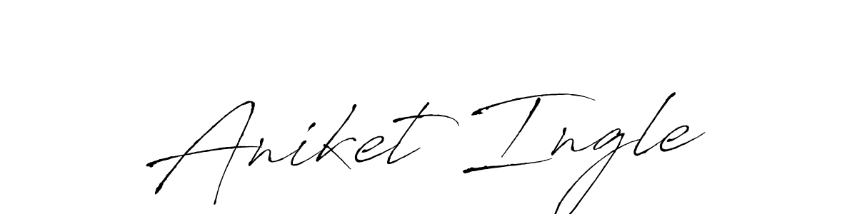 You should practise on your own different ways (Antro_Vectra) to write your name (Aniket Ingle) in signature. don't let someone else do it for you. Aniket Ingle signature style 6 images and pictures png