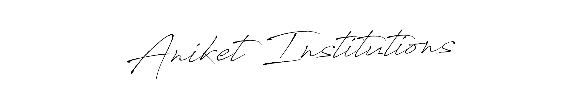 This is the best signature style for the Aniket Institutions name. Also you like these signature font (Antro_Vectra). Mix name signature. Aniket Institutions signature style 6 images and pictures png