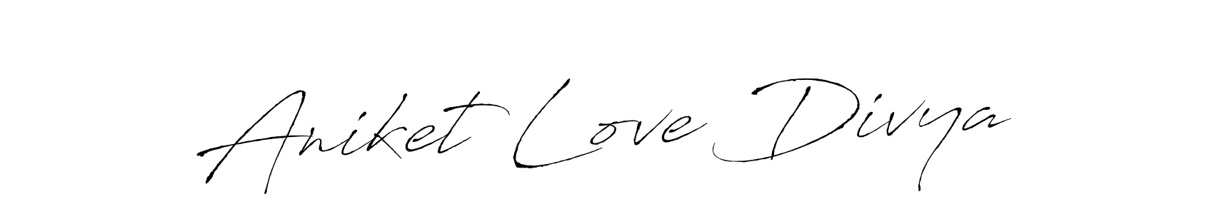 See photos of Aniket Love Divya official signature by Spectra . Check more albums & portfolios. Read reviews & check more about Antro_Vectra font. Aniket Love Divya signature style 6 images and pictures png