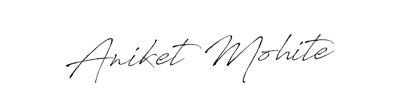 The best way (Antro_Vectra) to make a short signature is to pick only two or three words in your name. The name Aniket Mohite include a total of six letters. For converting this name. Aniket Mohite signature style 6 images and pictures png