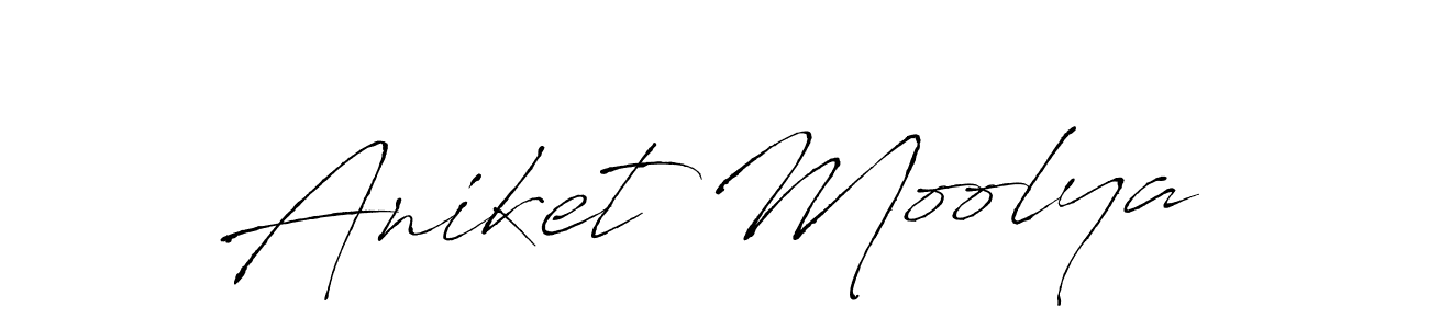 The best way (Antro_Vectra) to make a short signature is to pick only two or three words in your name. The name Aniket Moolya include a total of six letters. For converting this name. Aniket Moolya signature style 6 images and pictures png