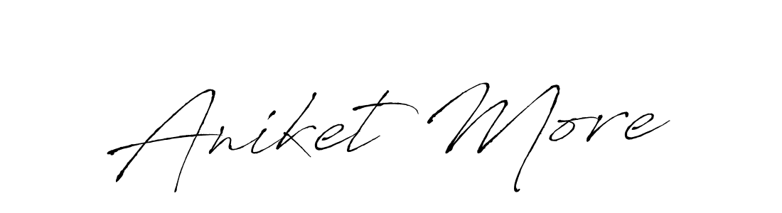 Make a beautiful signature design for name Aniket More. With this signature (Antro_Vectra) style, you can create a handwritten signature for free. Aniket More signature style 6 images and pictures png