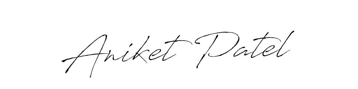 Make a beautiful signature design for name Aniket Patel. With this signature (Antro_Vectra) style, you can create a handwritten signature for free. Aniket Patel signature style 6 images and pictures png