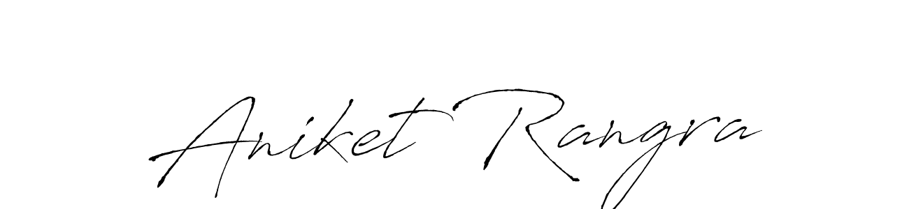 Design your own signature with our free online signature maker. With this signature software, you can create a handwritten (Antro_Vectra) signature for name Aniket Rangra. Aniket Rangra signature style 6 images and pictures png