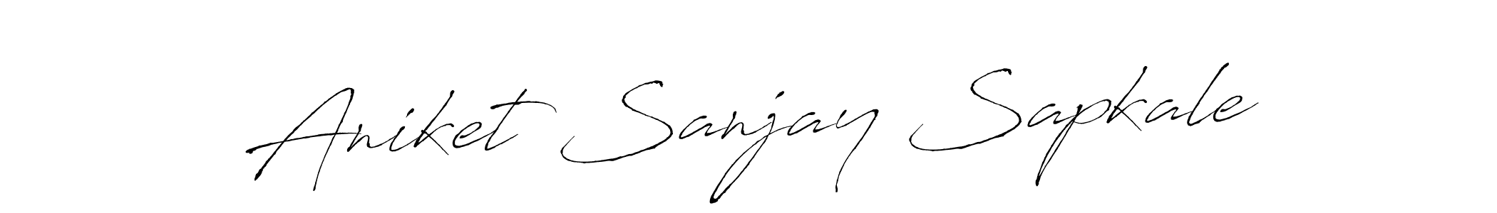 How to make Aniket Sanjay Sapkale name signature. Use Antro_Vectra style for creating short signs online. This is the latest handwritten sign. Aniket Sanjay Sapkale signature style 6 images and pictures png