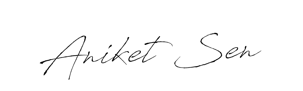 if you are searching for the best signature style for your name Aniket Sen. so please give up your signature search. here we have designed multiple signature styles  using Antro_Vectra. Aniket Sen signature style 6 images and pictures png