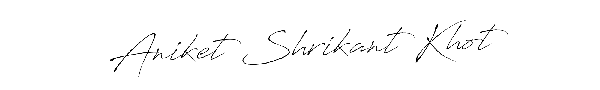 You should practise on your own different ways (Antro_Vectra) to write your name (Aniket Shrikant Khot) in signature. don't let someone else do it for you. Aniket Shrikant Khot signature style 6 images and pictures png