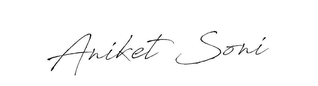 Design your own signature with our free online signature maker. With this signature software, you can create a handwritten (Antro_Vectra) signature for name Aniket Soni. Aniket Soni signature style 6 images and pictures png