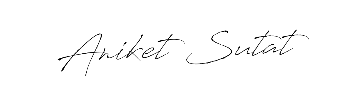 How to make Aniket Sutat signature? Antro_Vectra is a professional autograph style. Create handwritten signature for Aniket Sutat name. Aniket Sutat signature style 6 images and pictures png