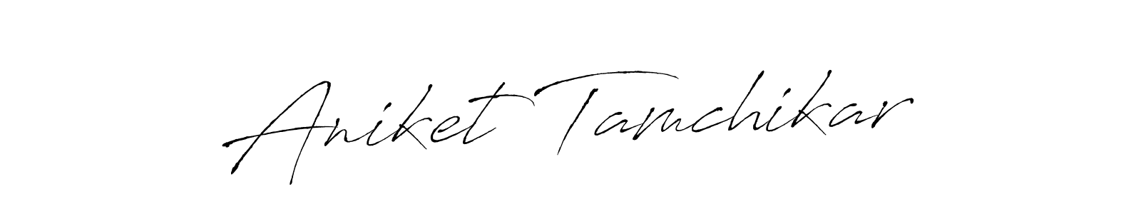 Create a beautiful signature design for name Aniket Tamchikar. With this signature (Antro_Vectra) fonts, you can make a handwritten signature for free. Aniket Tamchikar signature style 6 images and pictures png