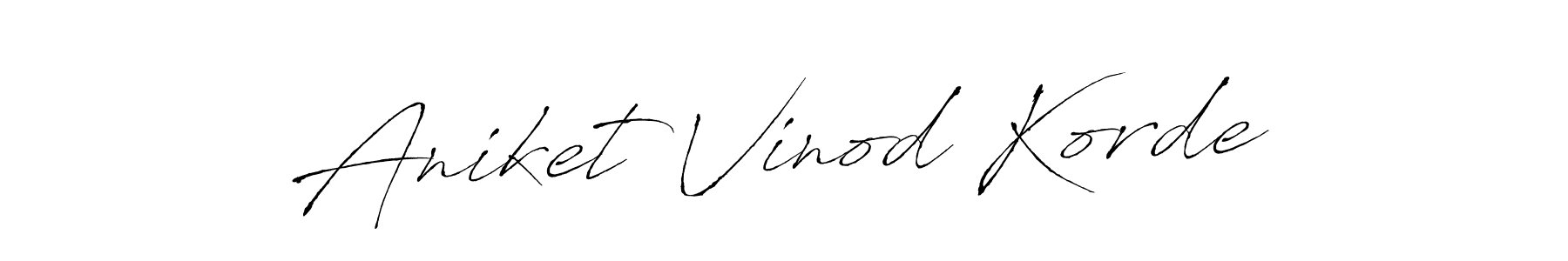 Aniket Vinod Korde stylish signature style. Best Handwritten Sign (Antro_Vectra) for my name. Handwritten Signature Collection Ideas for my name Aniket Vinod Korde. Aniket Vinod Korde signature style 6 images and pictures png