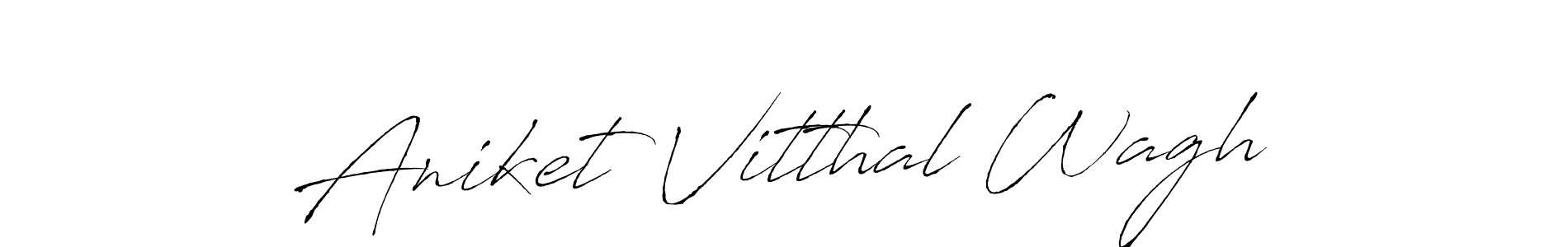 Make a beautiful signature design for name Aniket Vitthal Wagh. With this signature (Antro_Vectra) style, you can create a handwritten signature for free. Aniket Vitthal Wagh signature style 6 images and pictures png