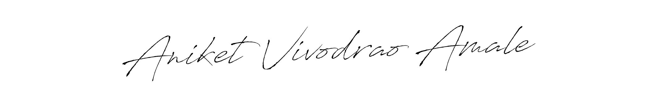 Make a beautiful signature design for name Aniket Vivodrao Amale. With this signature (Antro_Vectra) style, you can create a handwritten signature for free. Aniket Vivodrao Amale signature style 6 images and pictures png
