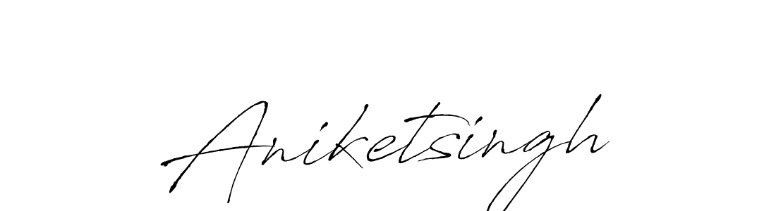 Create a beautiful signature design for name Aniketsingh. With this signature (Antro_Vectra) fonts, you can make a handwritten signature for free. Aniketsingh signature style 6 images and pictures png